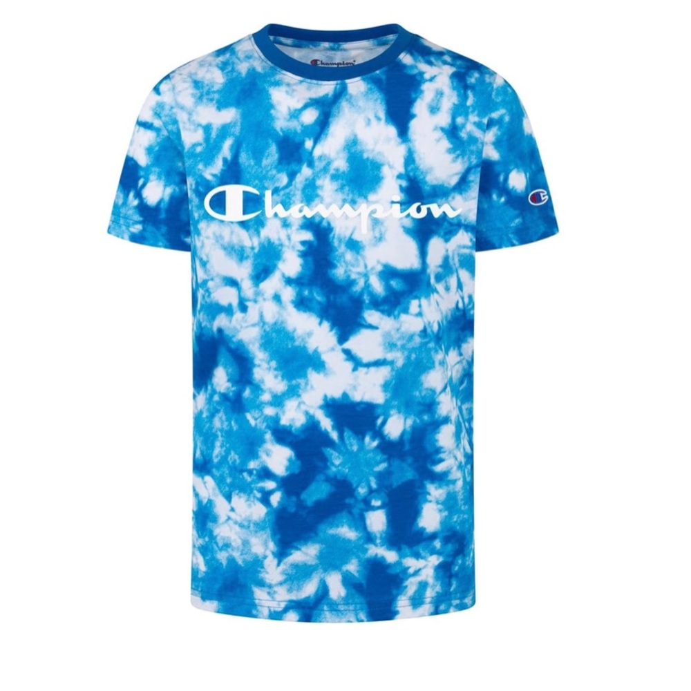 Champion Boys Crush Dye Script Short Sleeve T-Shirt Sz S